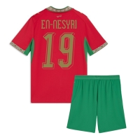 Camiseta Marruecos Youssef En-Nesyri #19 Primera Equipación Replica Mundial 2026 para niños mangas cortas (+ Pantalones cortos)